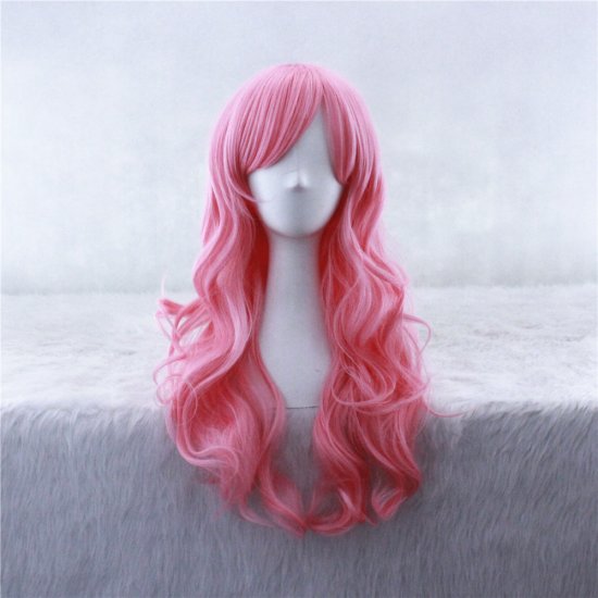 AksFashion Wigs Long Wavy Curly Hair Cosplay Wig